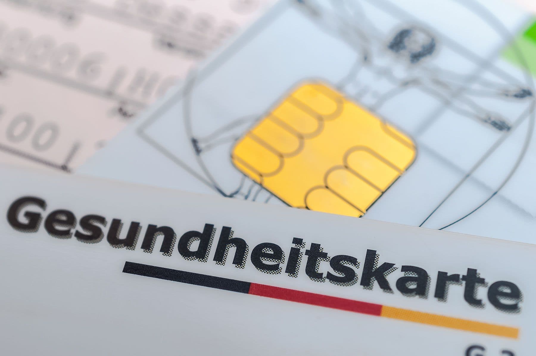 Nahaufnahme einer Gesundheitskarte